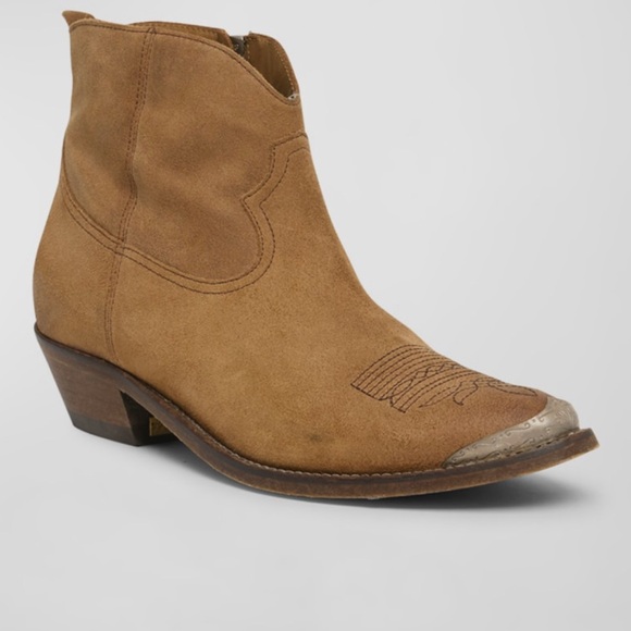 Golden Goose Young Zip Suede Western Booties - Picture 1 of 4